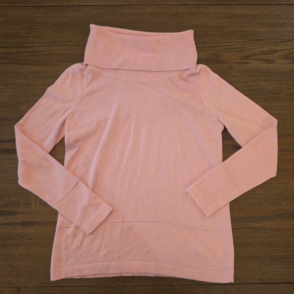 Ann Taylor LOFT Petites Pink Cowl Neck Sweater Long Sleeve Knit SP